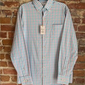 Peter Millar Multicolor Plaid Hanford Performance Twill Sport Shirt